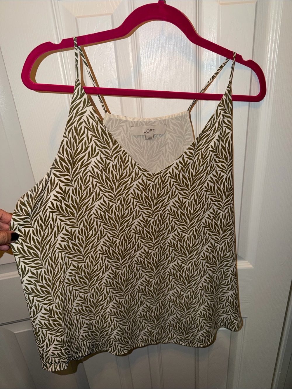 LOFT Olive Leaf-Print V-Neck Cami